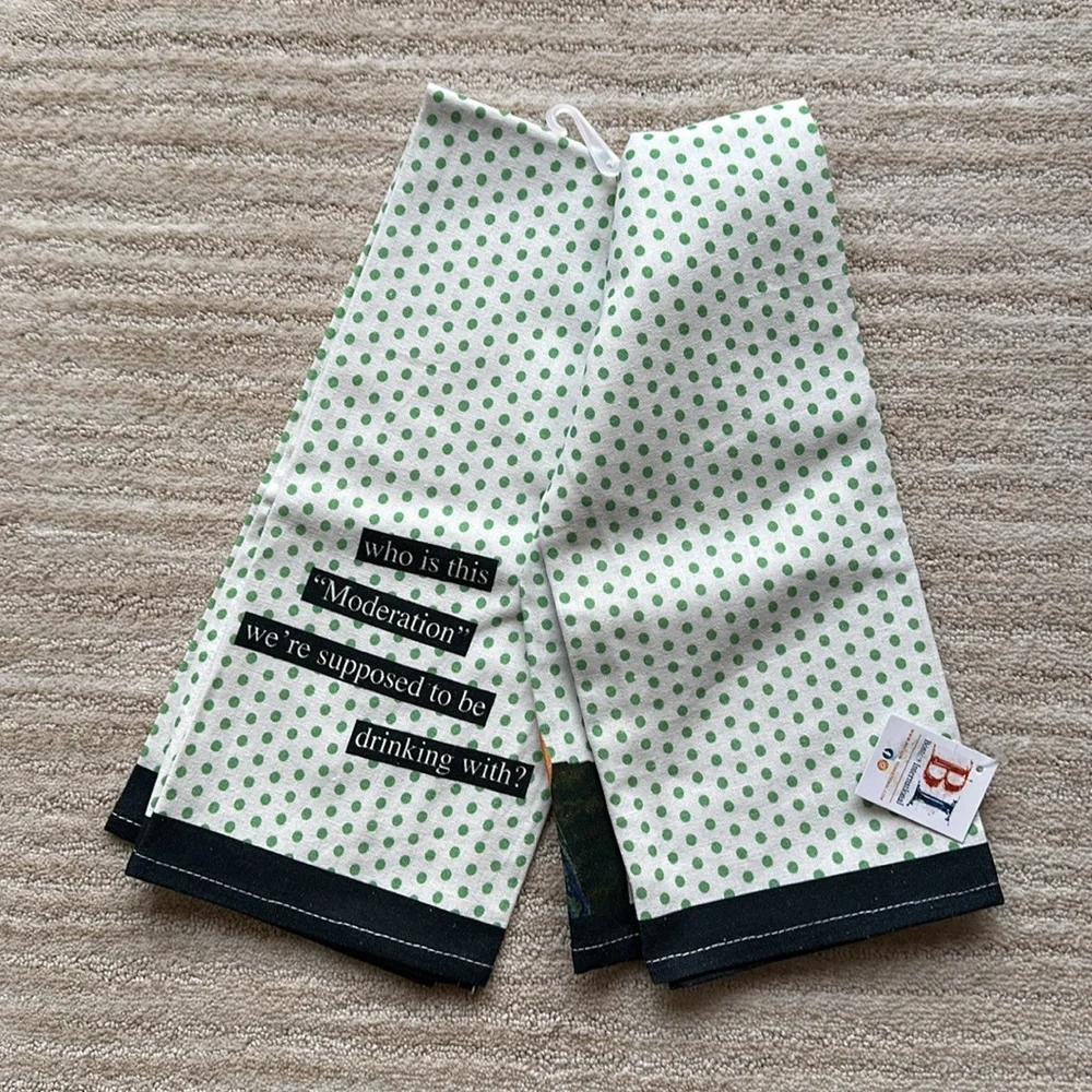 Boston International Anne Taintor Cotton Kitchen Towels Set of 2 Moderation Who?